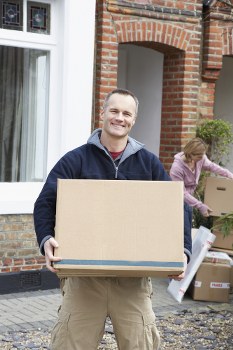 Man with van service loading furniture in Primrose Hill street