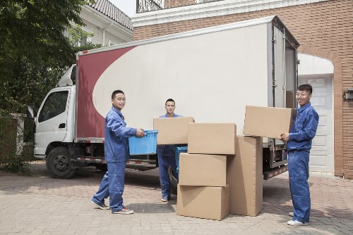 Helper carrying boxes for a Primrose Hill home relocation