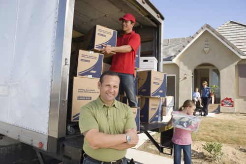 Careful furniture handling during a local removals job