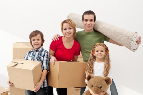 Careful handling of boxes and household items during a Primrose Hill removal